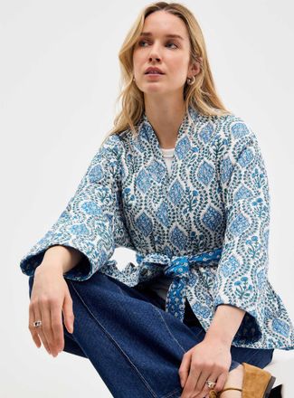 Palme Womens Belted reversible quilted jacket
