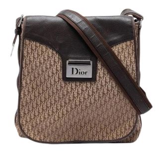 Dior Pre-owned Cross Body Bags, female, Brown, Size: ONE SIZE Pre-owned Vintage Jacquard Shoulder Bag