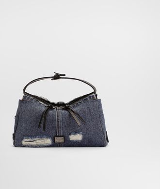 Dolce & Gabbana Vittoria Denim Patchwork Shoulder Bag - Man Crossbody Bags Blue Onesize