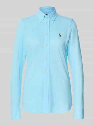 Polo Ralph Lauren Slim Fit Hemdbluse mit Button-Down-Kragen in Tuerkis, Gr&ouml;&szlig;e XS