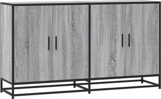 vidaXL Sideboard Grey Sonoma 134x35x76 cm Engineered Wood Vidaxl