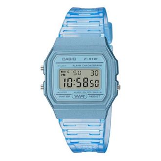 Casio Quartz Waterproof Sports Unisex Mens Blue Digital F-91WS-2