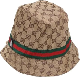 Gucci Pre-owned Accessories, male, Beige, Size: ONE SIZE Pre-owned Bucket Hat