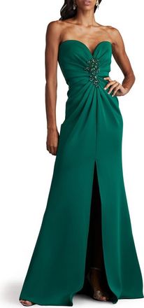 Tadashi Shoji Strapless Gown in Jungle Green at Nordstrom, Size Xx-Small