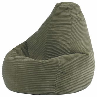 Icon Brand Puf infantil con respaldo alto de pana verde salvia