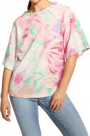 FDJ Printed 3/4 Sleeves Top In Patrizia