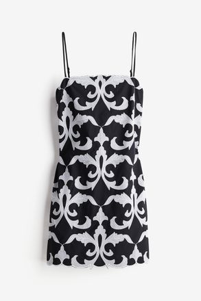 H&M Besticktes Tr&auml;gerkleid - Schwarz