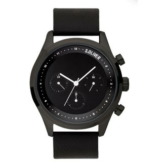s.Oliver So-3722-Lm Horloge - Heren - Horloges - Zwart - ONE Size - Accessoires