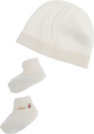 Chlo&eacute; Wool-Cashmere Knit Knit Set - White