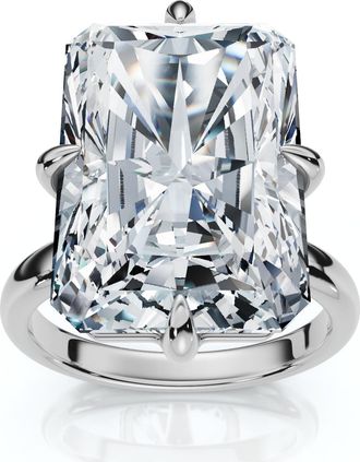 Pompeii3 Certified 11Ct Radiant Diamond Solitaire Engagement Ring 14k Gold/Pt Lab Grown