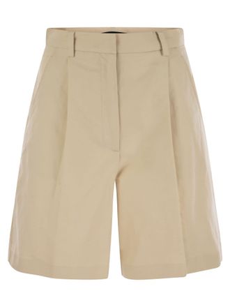 Moncler Ivory cotton bermuda shorts from $379.00 - on Stylight