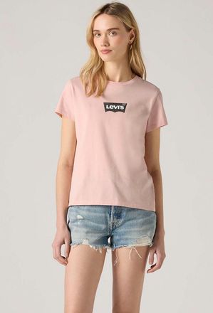 Levi's T-Shirt LEVIS LSE THE PERFECT TEE, Damen, Gr. XL (42), schwarz (lse baby schwarz bw pe), Jersey, Obermaterial: 100% Baumwolle, bedruckt, figurumspiele