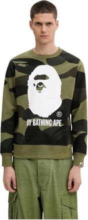 A Bathing Ape Giant 1st Camo Crewneck Sweatshirt - Heren - Sweatshirts - Groen - L - Katoen - Hoodies & sweatvesten