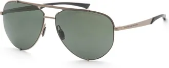 Porsche Design Mens 63mm Gold Black Sunglasses