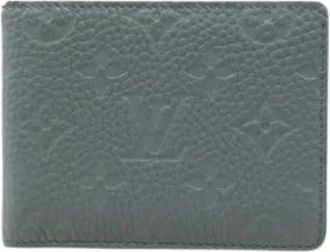 Louis Vuitton Pre-owned Taurillon Bi-fold Wallet - Heren - Vintage Accessoires - Grijs - ONE Size - Leer - Vintage
