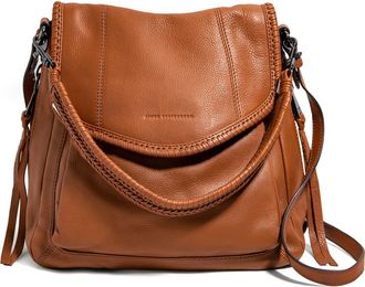 Aimée All for Love Convertible Leather Shoulder Bag in Chestnut Brown With Gunmetal at Nordstrom Rack