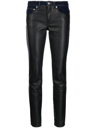 Roberto Cavalli Jeans con design a inserti - Nero