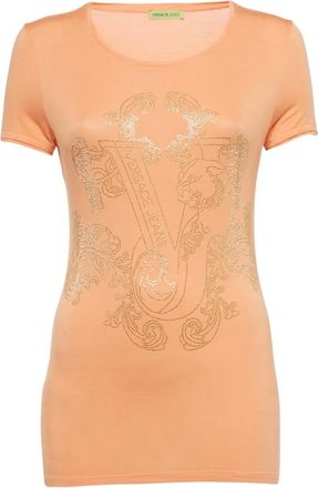 Versace Jeans Couture T-shirt girocollo - Arancione