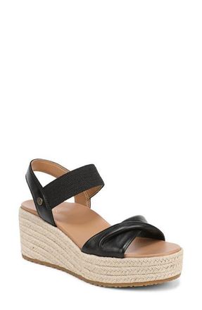 Vionic Darla Espadrille Platform Slide Sandal in Black at Nordstrom, Size 9.5