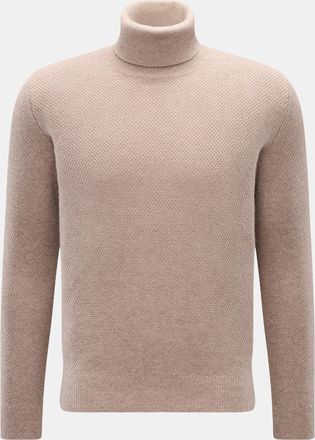 Braun Hamburg Men - Cashmere turtleneck jumper beige mottled