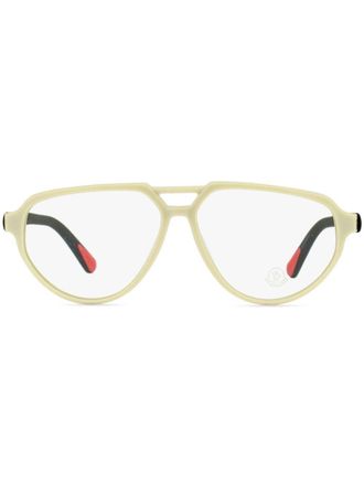 Moncler Bril met piloten montuur - Beige