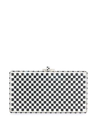 Judith Leiber Clutch a quadri - Nero