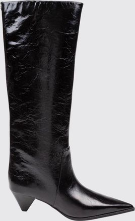 Michael Kors Stivali al ginocchio Jayla in pelle increspata con tacco svasato