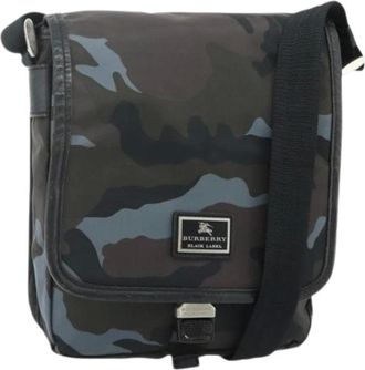 Burberry Pre-owned Cross Body Bags, female, Blue, Size: ONE SIZE Pre-owned Vintage Nylon Shoulder Bag