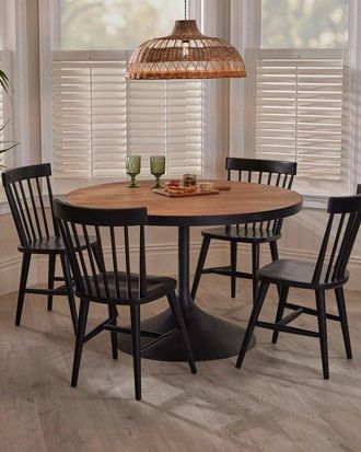 Dibor Traditional Manhatten Round Reclaimed Pine Home Furniture Large Dining Table