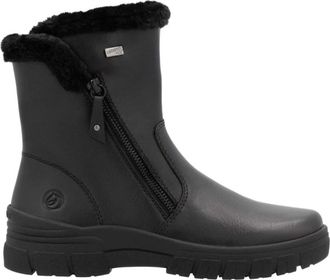 Remonte Zwarte Casual Enkellaarsjes voor Dames - Dames - Winterlaarzen - Zwart - 40 EU - Wol - Schoenen