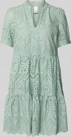 Vero Moda Minikleid mit Lochstickerei Modell Holi in Mint, Gr&ouml;&szlig;e S