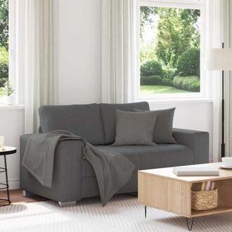 vidaXL Sof&aacute; Loveseat Gris Oscuro 120 Cm Tejido De Pana Vidaxl