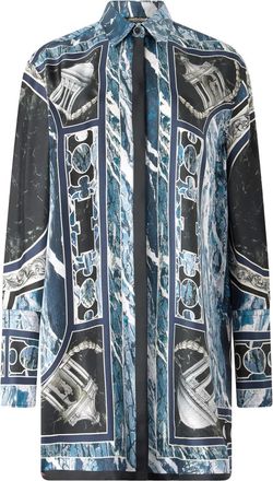 Roberto Cavalli Camicia lunga - Blu