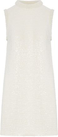 Self Portrait BOUCLE MINI DRESS WITH BEADS - Self-portrait - Woman