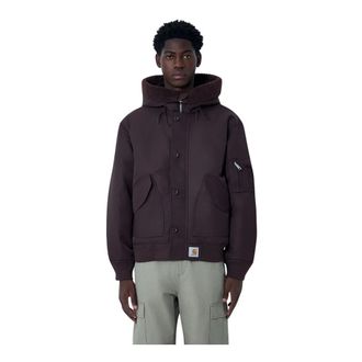 Carhartt Work in Progress Jassen, Heren, Bruin, L, Nylon, Hd Oltera Bomber Jacket