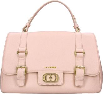 La Carrie Athena Leren Tas - Dames - Handtassen - Roze - ONE Size - Leer - Tassen