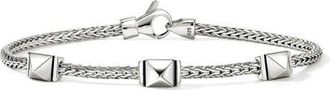 John Hardy Icon Stud Bracelet in Silver at Nordstrom, Size Medium