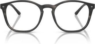 A|X Armani Exchange 50MM PHANTOS in Striped Matte Grey/demo Lens at Nordstrom