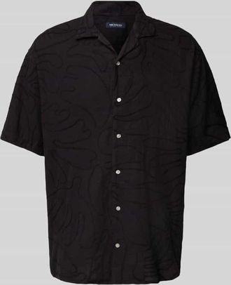 Mc Neal Loose Fit Freizeithemd aus Leinen-Viskose-Mix in Black, Größe XXL