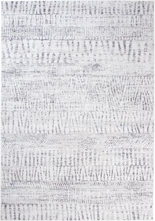 Tapiso Alfombra de salón gris crema líneas vintage 180 x 250 cm