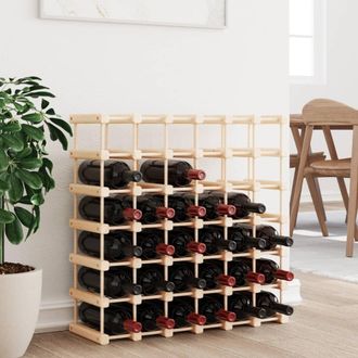 vidaXL Vidaxl - Botellero Para 42 Botellas Madera Maciza Pino 68,5x23x68,5 Cm