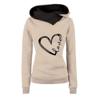 Generic of The Day Sale Tunic Sweatshirt for Women UK WomenS Hoodie Casual Slim Fit Hoodie Printed Love Plus Pullover Hoodie Ladies Plus Size Holiday Essentia
