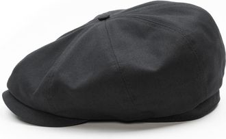 Sterkowski Shelby Cap | 100% Softened Cotton Newsboy for Men Flat caps UK Mens Baker boy hat Women Hats Lightweight Summer 58 cm Black