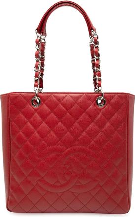 Chanel Borsa tote Vertical Grand Shopping in pelle Caviar 2012-2013 - Rosso