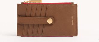 Hammitt Hammitt 210 West Mahogany Pebble Brushed Gold Red Zip