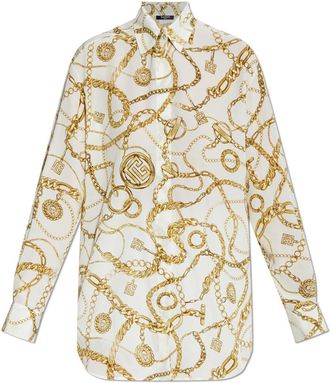 Balmain Silk Shirt With Print
