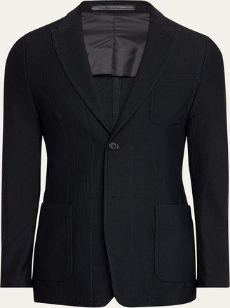 Giorgio Armani Mens Rice Stitch Sport Coat