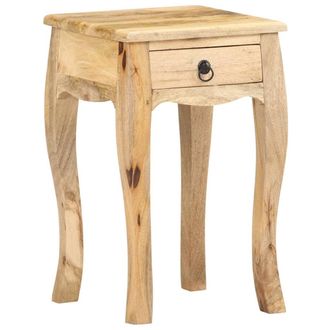 vidaXL Mesita De Noche De Madera Maciza De Mango 28x28x46 Cm Vidaxl