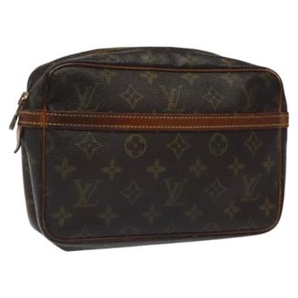 Louis Vuitton Pre-owned Canvas clutches - Dames - Pre-owned - Bruin - Maat: ONE Size Leer