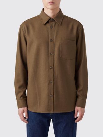 A.P.C. A. P.C. Giacca camicia Malaury in misto lana vergine con tasche a toppa